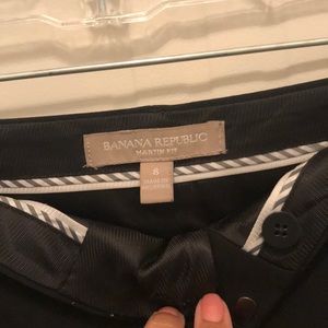 Banana Republic Martin cut black wool suit pants